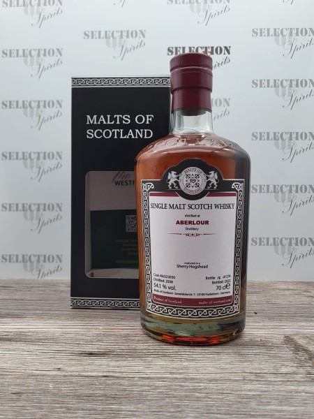 Malts of Scotland ABERLOUR 2008/2023 matured in a Sherry Hogshead